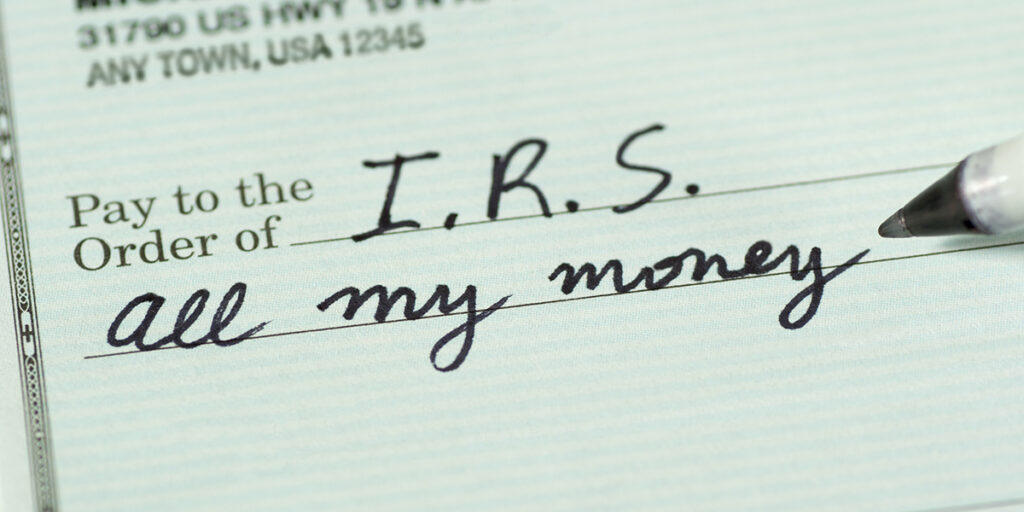 Check to Internal Revenue Service